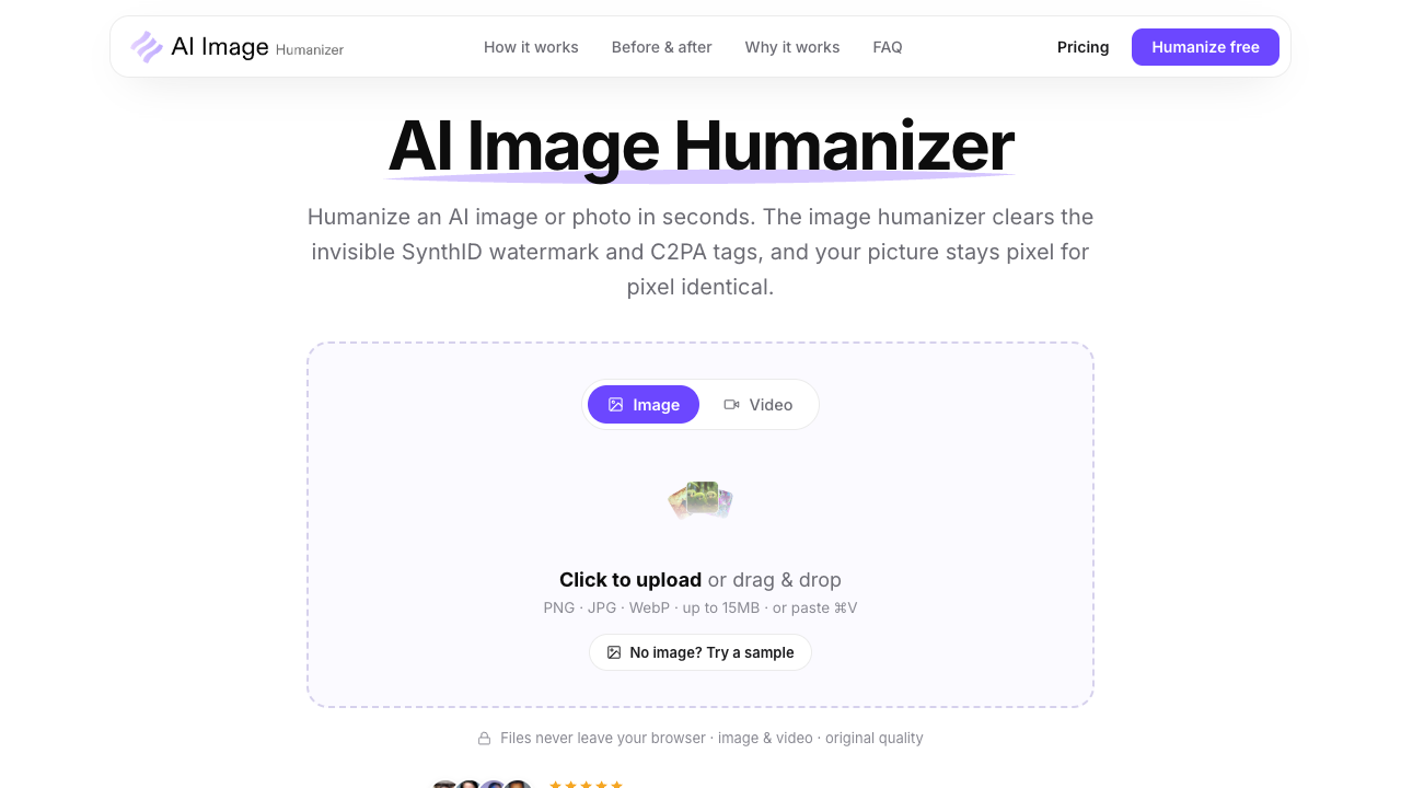 AI Image Humanizer screenshot