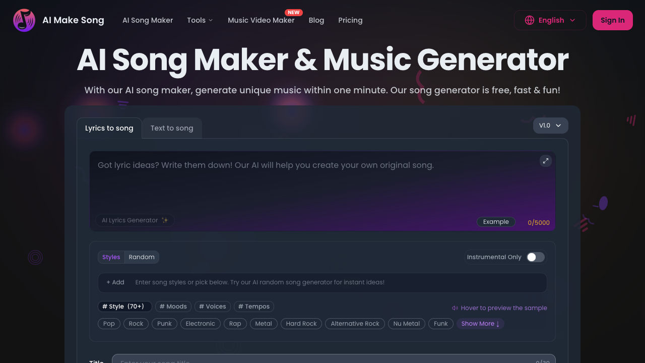 AI Make Song screenshot