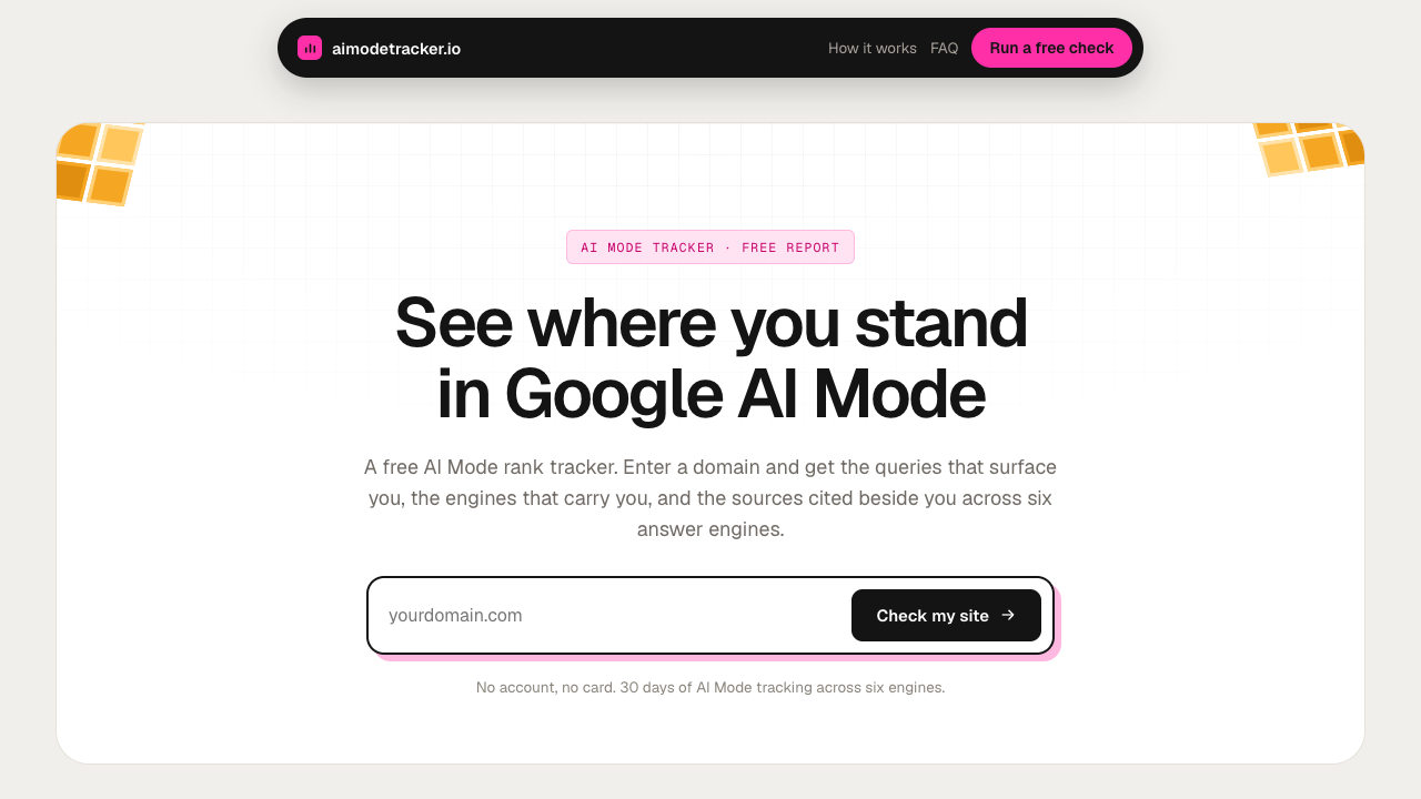 AI Mode Tracker screenshot