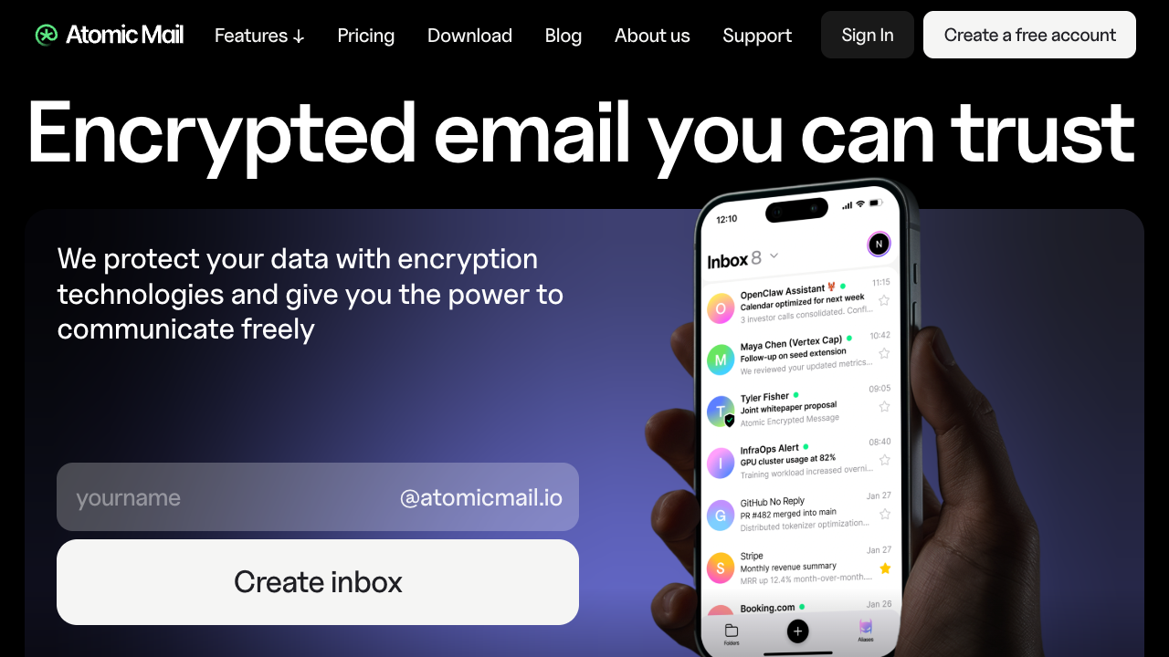 Atomic Mail screenshot