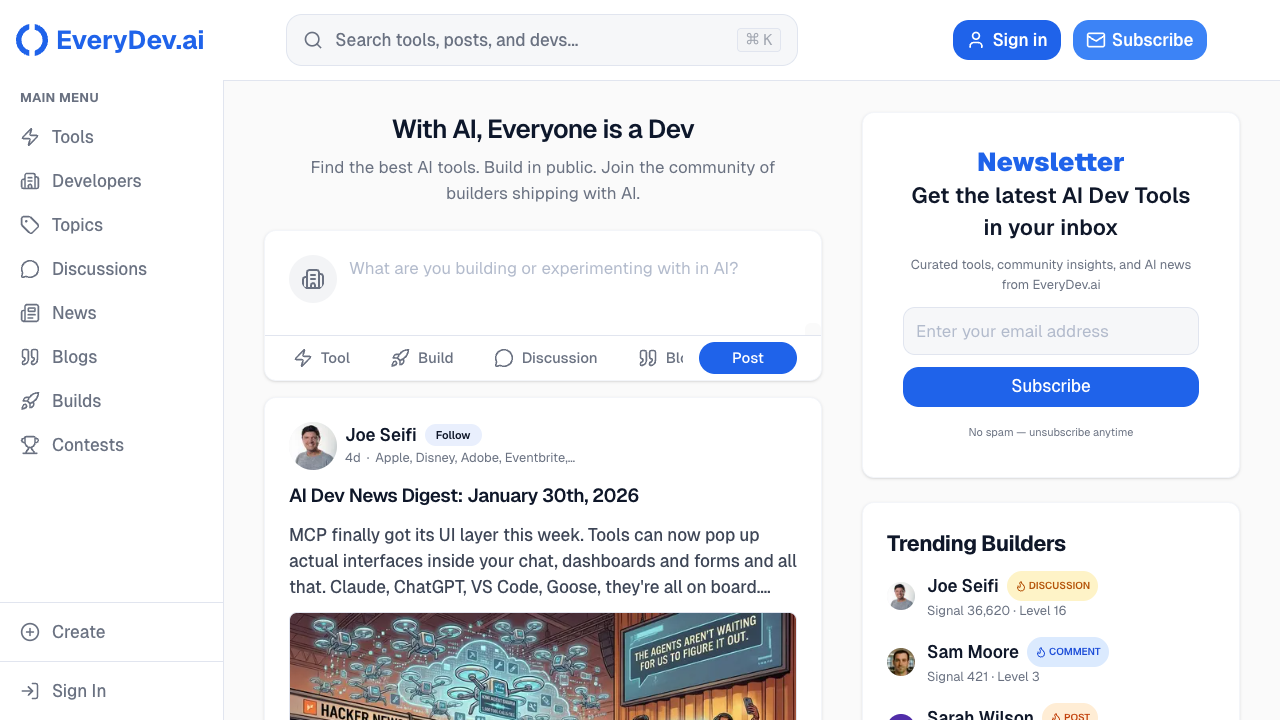 EveryDev.ai screenshot