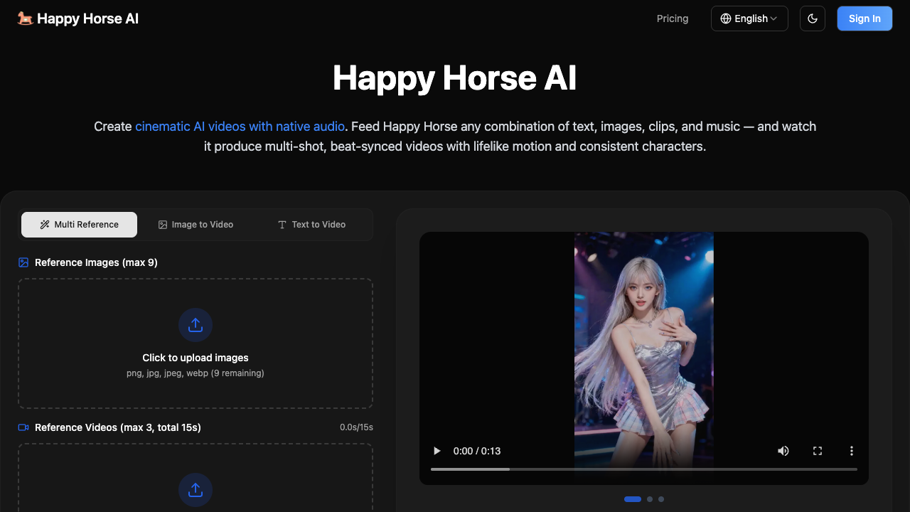 Happy Horse AI screenshot