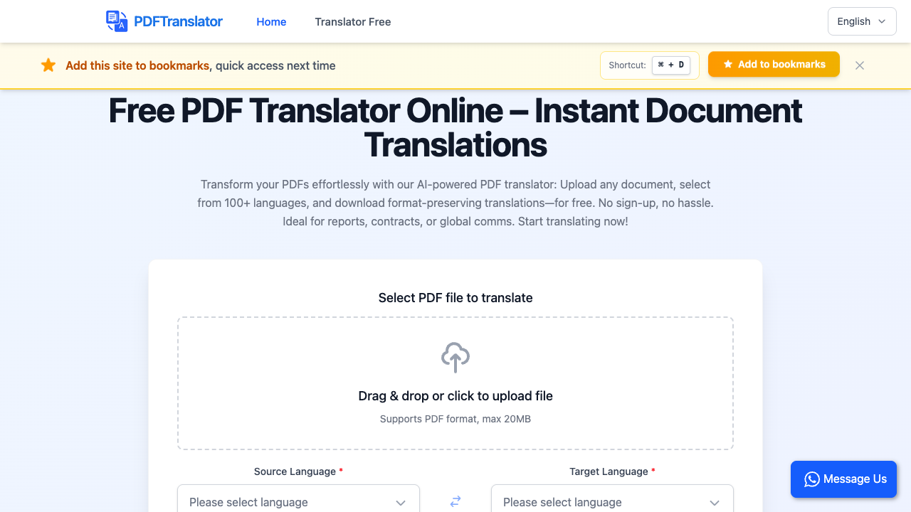 PDF Translator screenshot