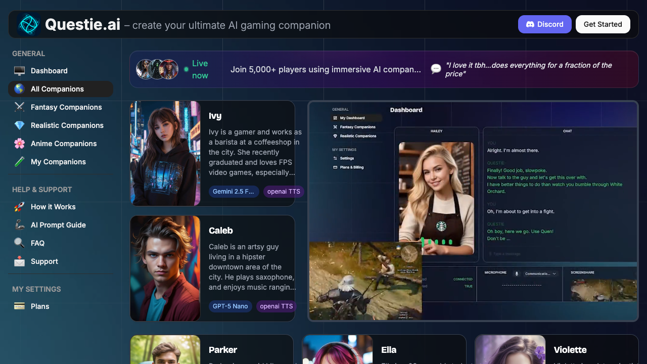 Questie.ai screenshot