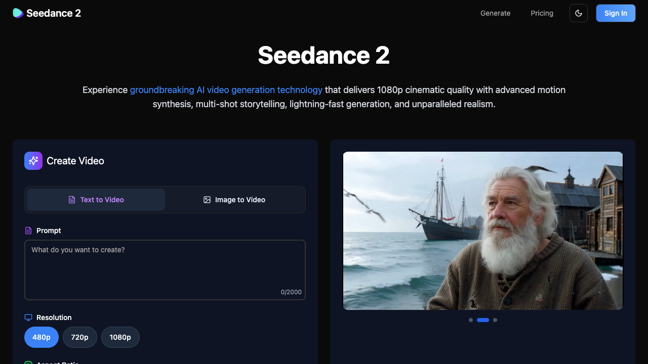 Seedance 2 screenshot