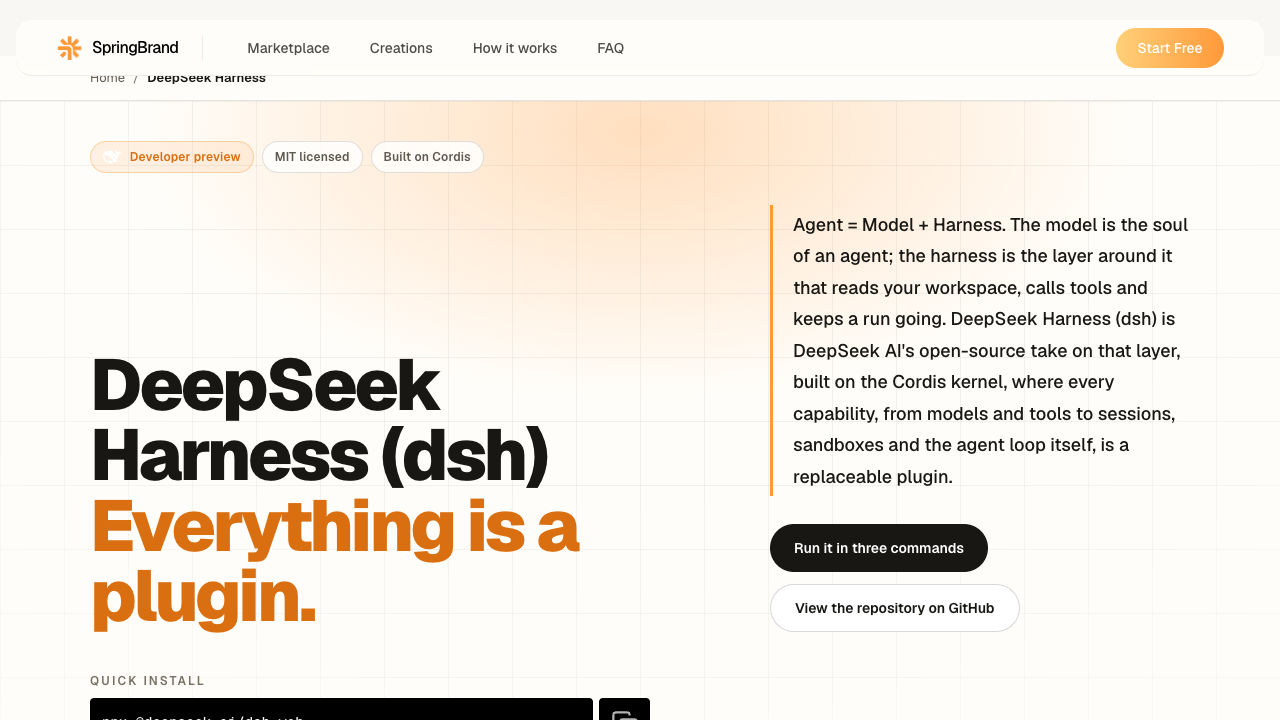 DeepSeek Harness screenshot