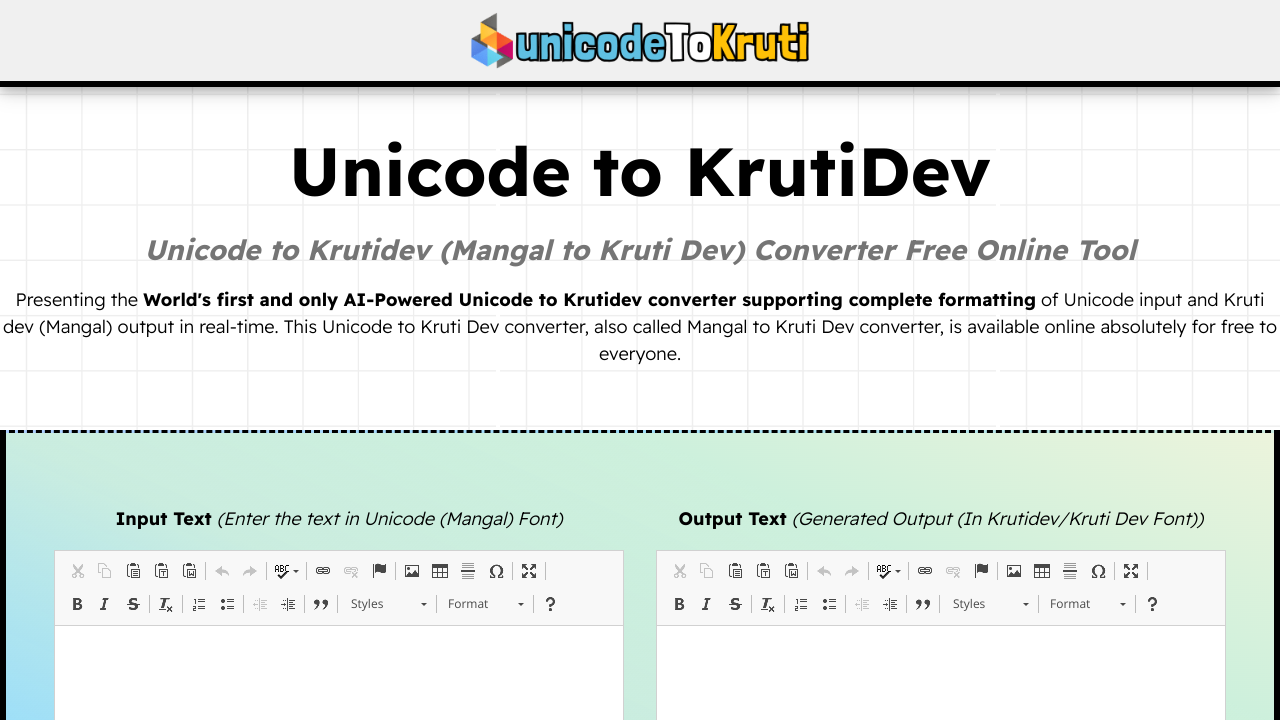 Unicode to KrutiDev screenshot